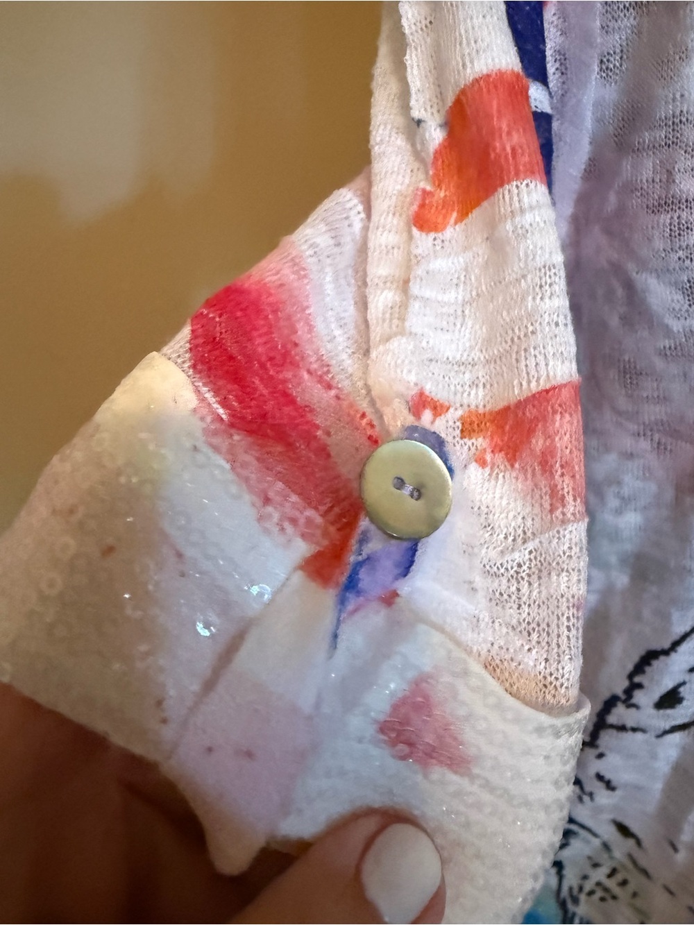 Fun cat button down top-New! - Picture 2 of 7